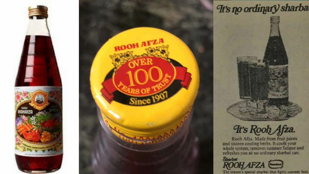 A bottle of Rooh Afza