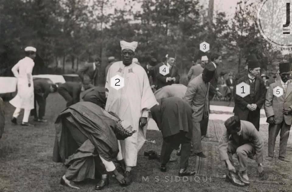 Eid Prayer in Woking, 1920, with Abdullah Quilliam and the Indian Khilafat Delegation