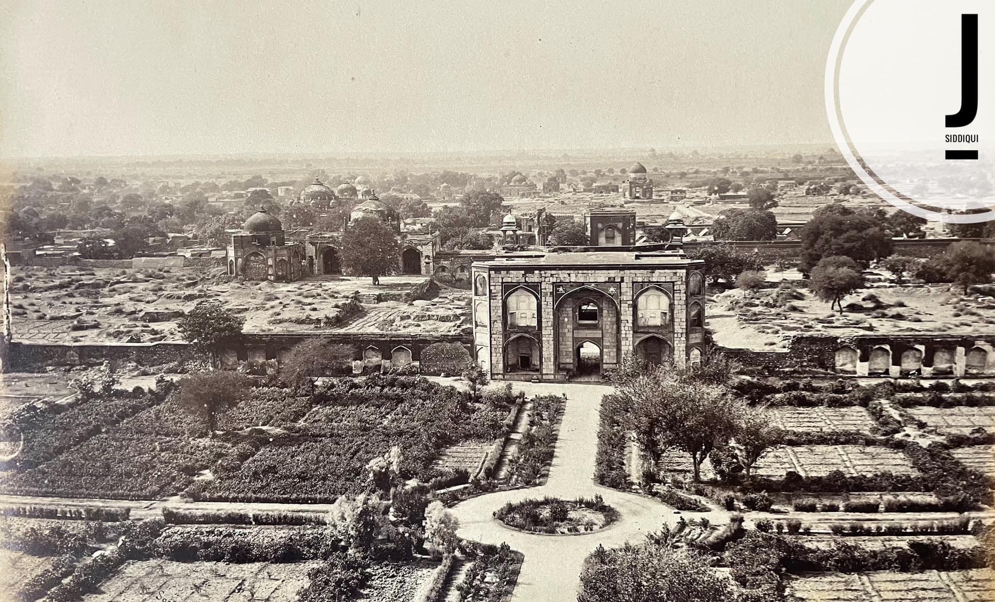 Panoramic shot of Humayun Tomb from the 1860s
