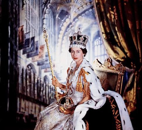 Photograph by: Cecil Beaton; 1953. Official portrait of the royal coronation