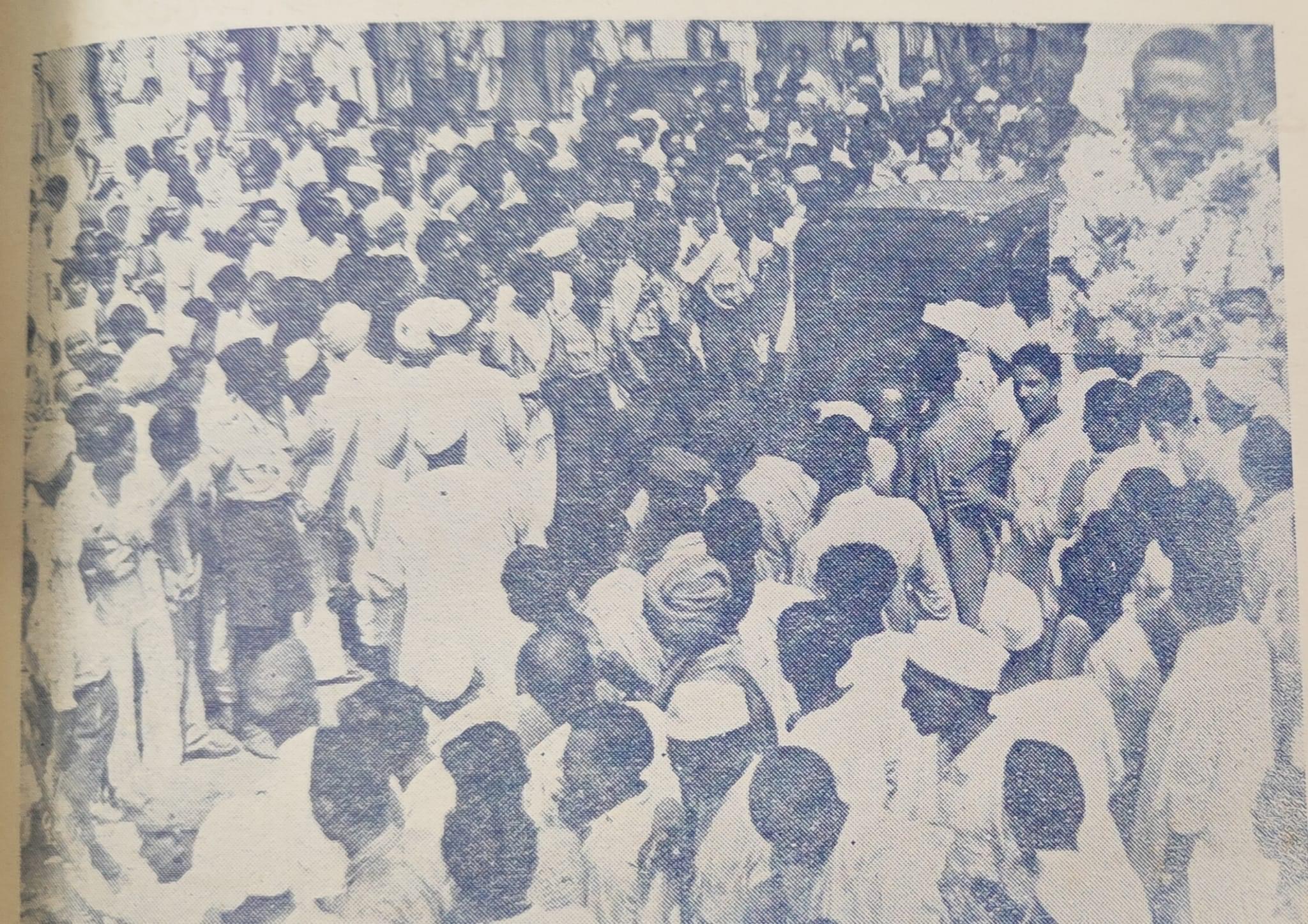 Welcome of Raja Mahendra Pratap on the street of Delhi when he reached Delhi in August 1946 after completing his long exile life of 32 years for freedom of India. He returned to India on the ship City of Paris, and landed at Madras on 9 August 1946. On reaching India, he first went to Wardha to meet Mahatma Gandhi.
