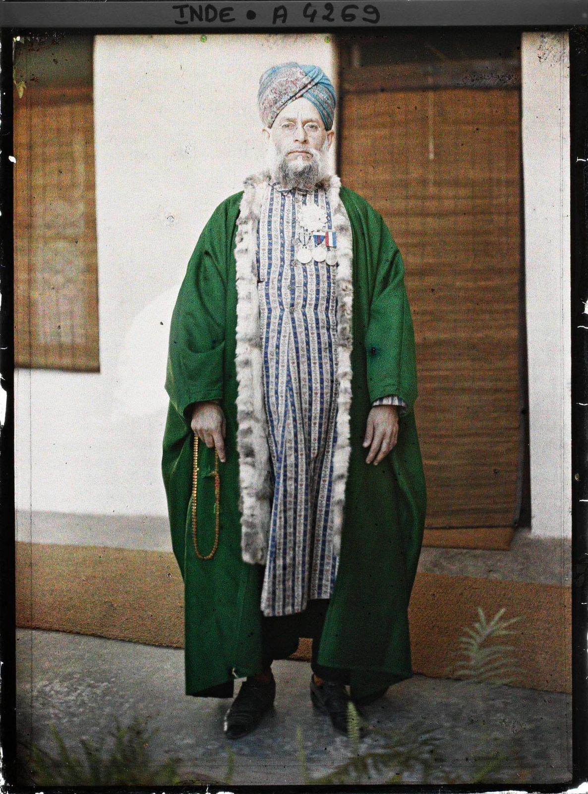 Imam of Delhi’s Jama Masjid Shams-Ul-Ulema Maulvi Sayed Ahmed, photo date 06/01/1914
